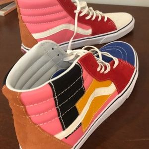 Women's size 11 Multicolor Patchwork High Top Vans